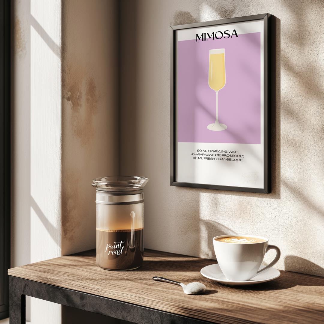 This elegant and simple poster features a classic Mimosa, embodying the essence of brunch and celeb… for kitchen