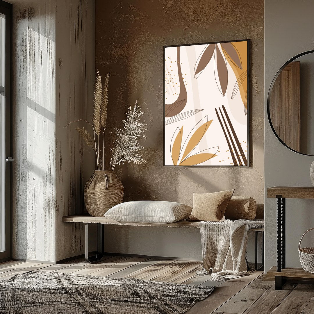 Explore the elegance of simplicity with this minimalist abstract artwork, showcasing a delicate for abode
