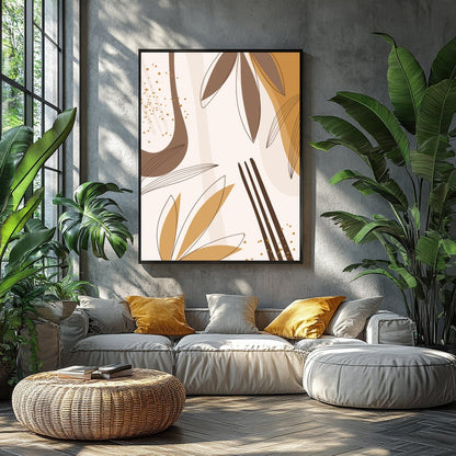 Explore the elegance of simplicity with this minimalist abstract artwork, showcasing a delicate for Balcony