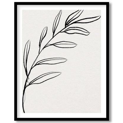 This elegant piece features a minimalist depiction of a botanical element in delicate lines. Its for house