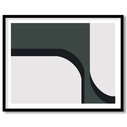 Elevate your space with this striking minimalist artwork featuring bold curves and a sophisticated for room