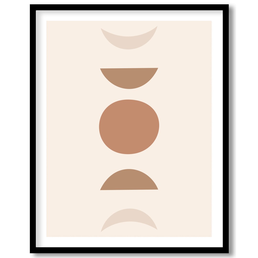 Discover a world of simplicity and elegance with this minimalist artwork featuring earthy geometric for kitchen