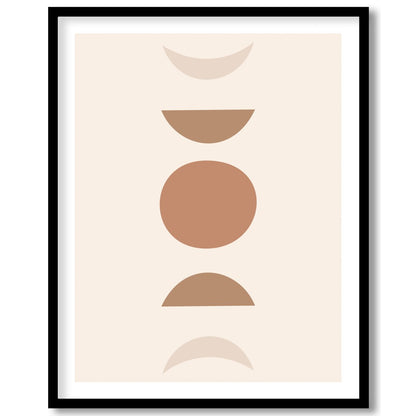 Discover a world of simplicity and elegance with this minimalist artwork featuring earthy geometric for kitchen