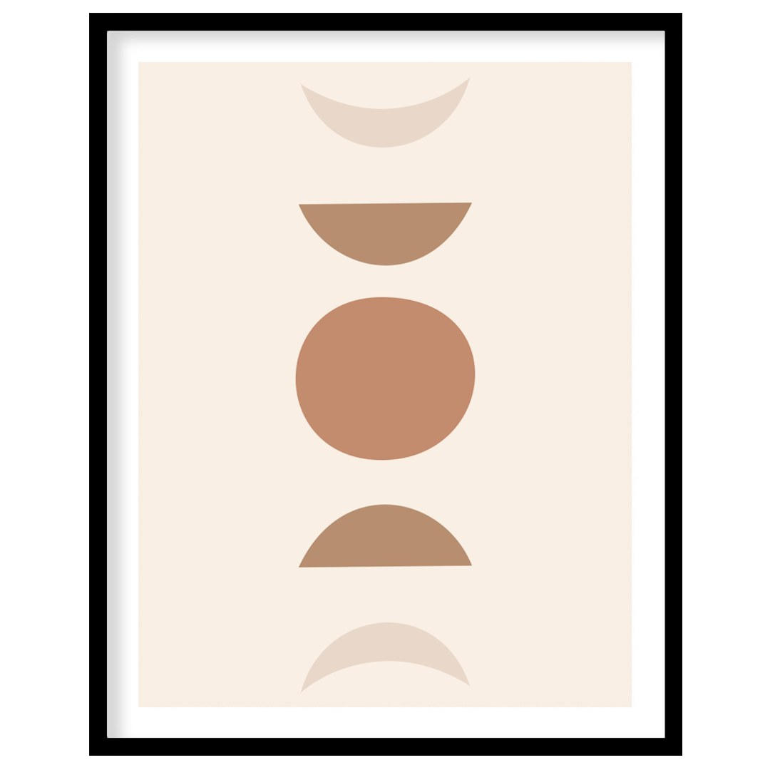 Discover a world of simplicity and elegance with this minimalist artwork featuring earthy geometric for kitchen