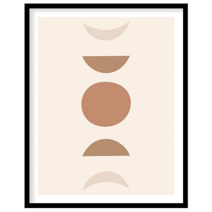 Discover a world of simplicity and elegance with this minimalist artwork featuring earthy geometric for kitchen