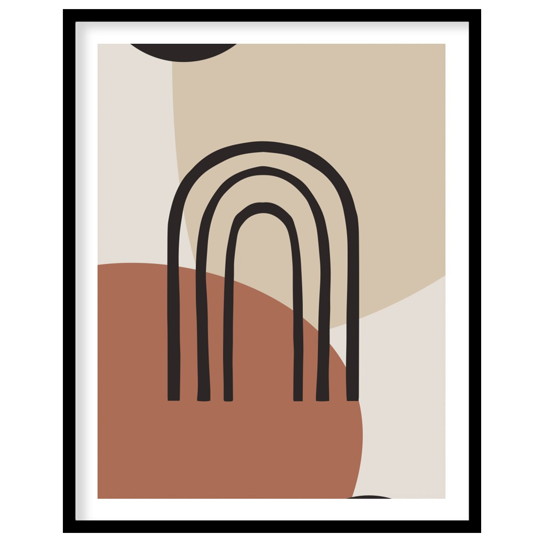 This minimalist artwork captures the essence of modern design with its earthy tones and abstract for dwelling