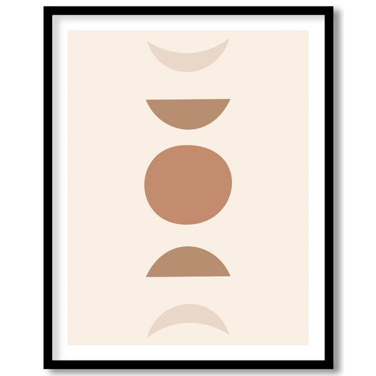Elevate your space with this minimalist geometric composition featuring soft, earthy tones. The for retreat