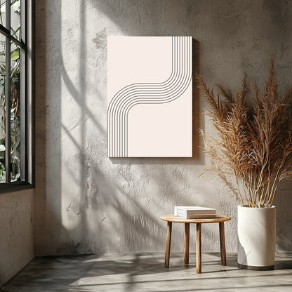 Elevate your space with this captivating minimalist wall art, featuring smooth, curving lines for Entrance