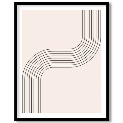 Elevate your space with this captivating minimalist wall art, featuring smooth, curving lines for room