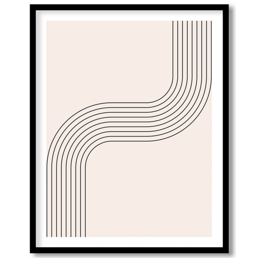 Elevate your space with this captivating minimalist wall art, featuring smooth, curving lines for room