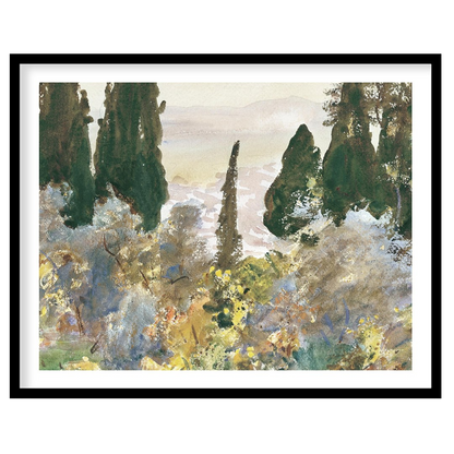 Immerse yourself in the serene beauty of this forest scene, where mist gently cloaks the lush, for gallery