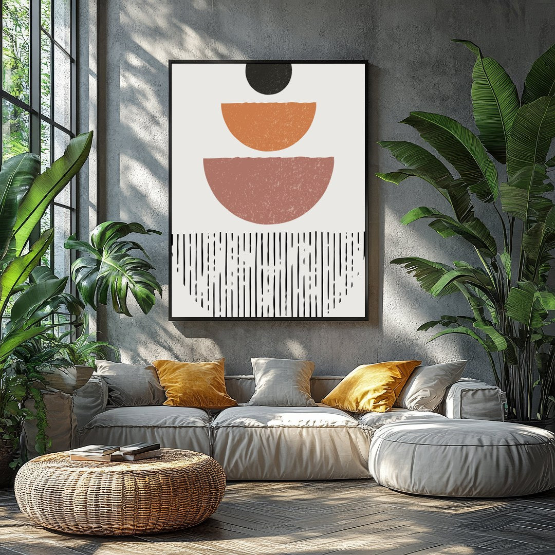 Bring a sense of harmony and modern style to your space with this captivating abstract artwork. for Balcony