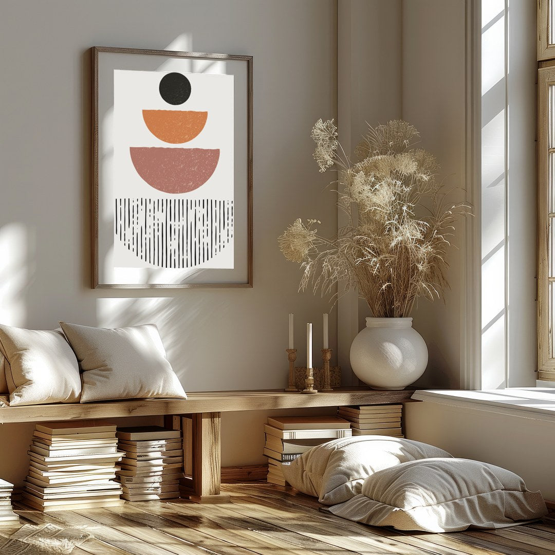 Bring a sense of harmony and modern style to your space with this captivating abstract artwork. for studio