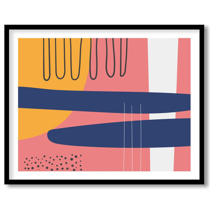 Dive into the world of vibrant abstraction with 'Modern Abstract Harmony.' This piece blends bold for bedroom