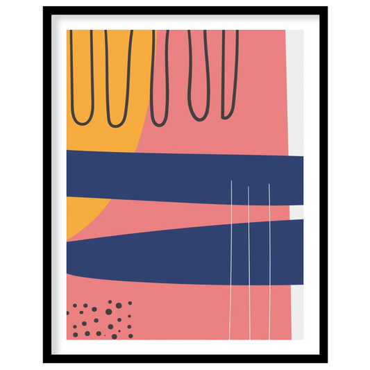 Dive into the world of vibrant abstraction with 'Modern Abstract Harmony.' This piece blends bold for bedroom