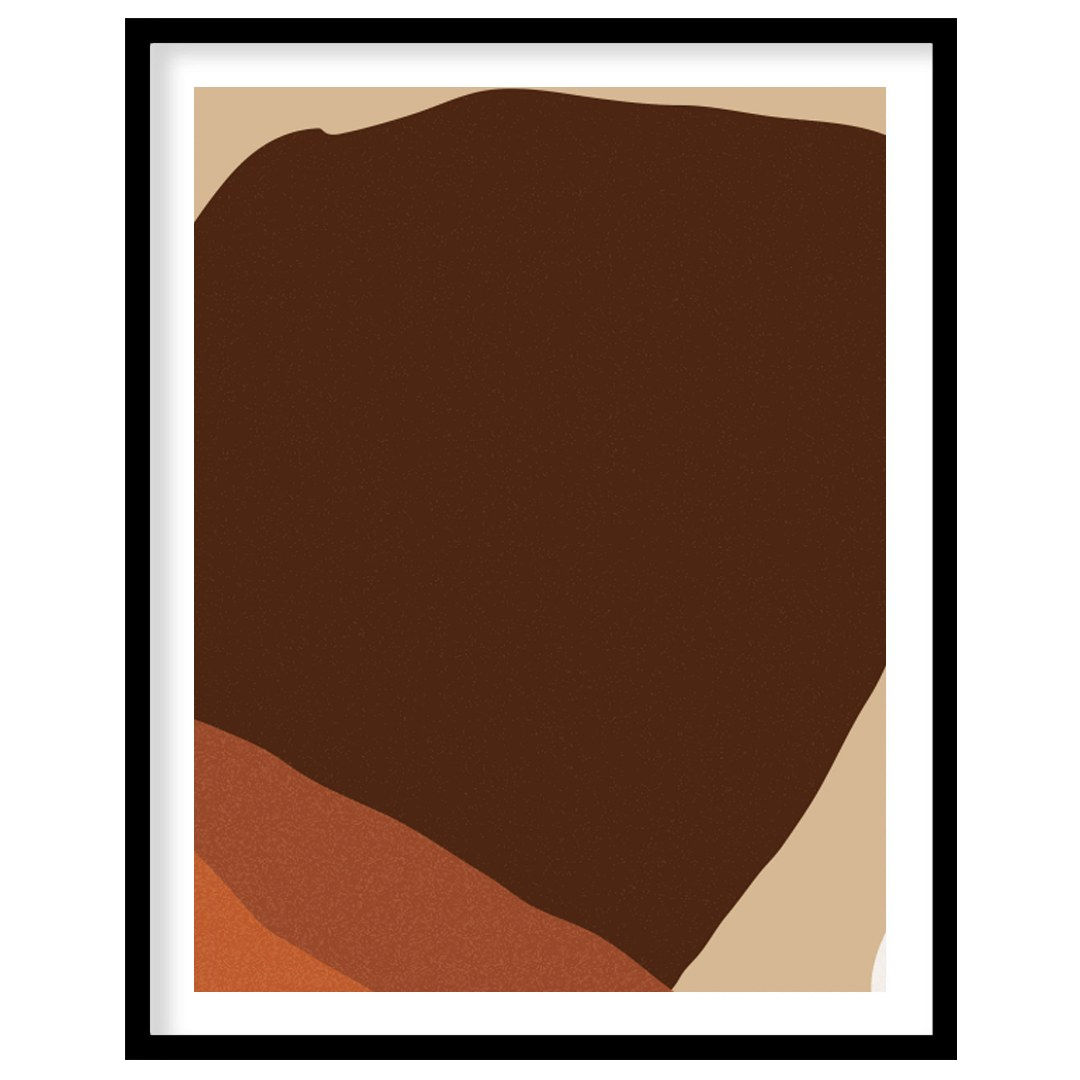 This captivating abstract piece brings together warm earthy tones and simple shapes, making it an for interior