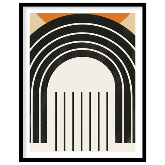 This captivating piece combines modern geometric patterns with a soothing color palette. Perfect for haven