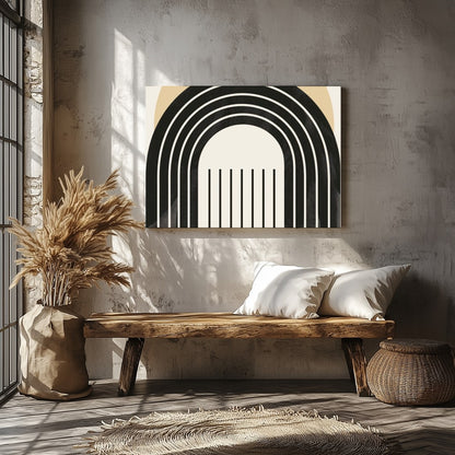 This captivating piece combines modern geometric patterns with a soothing color palette. Perfect for Veranda
