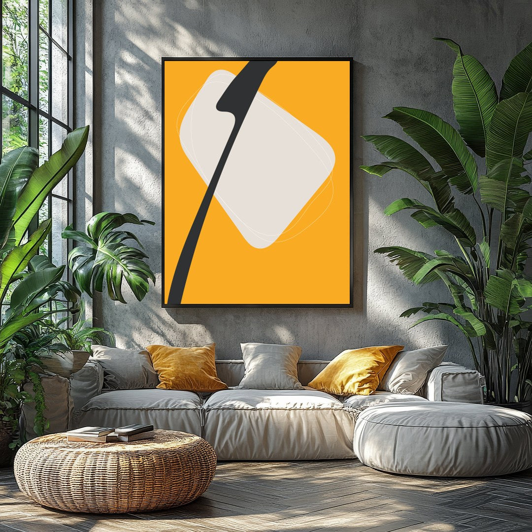 Elevate your space with this striking piece of modern minimalist art. Featuring bold shapes and a for Balcony