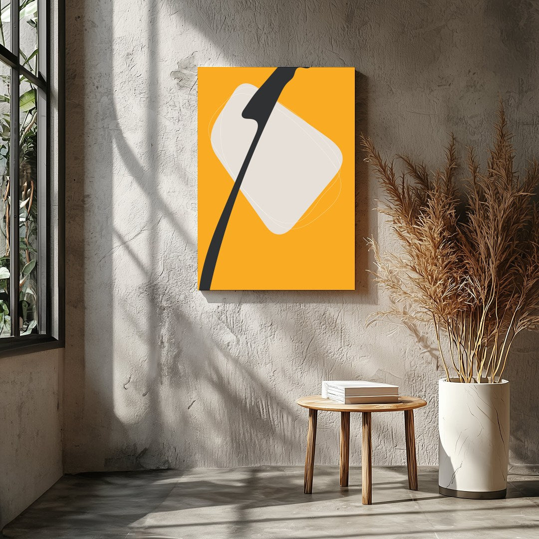 Elevate your space with this striking piece of modern minimalist art. Featuring bold shapes and a for Entrance