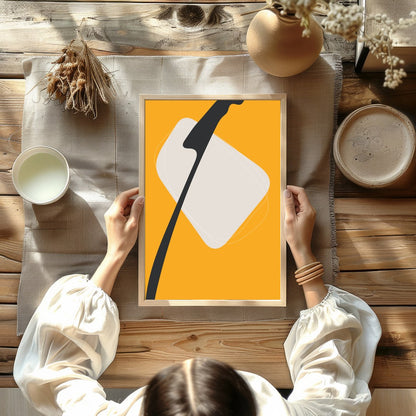 Elevate your space with this striking piece of modern minimalist art. Featuring bold shapes and a for Kitchen