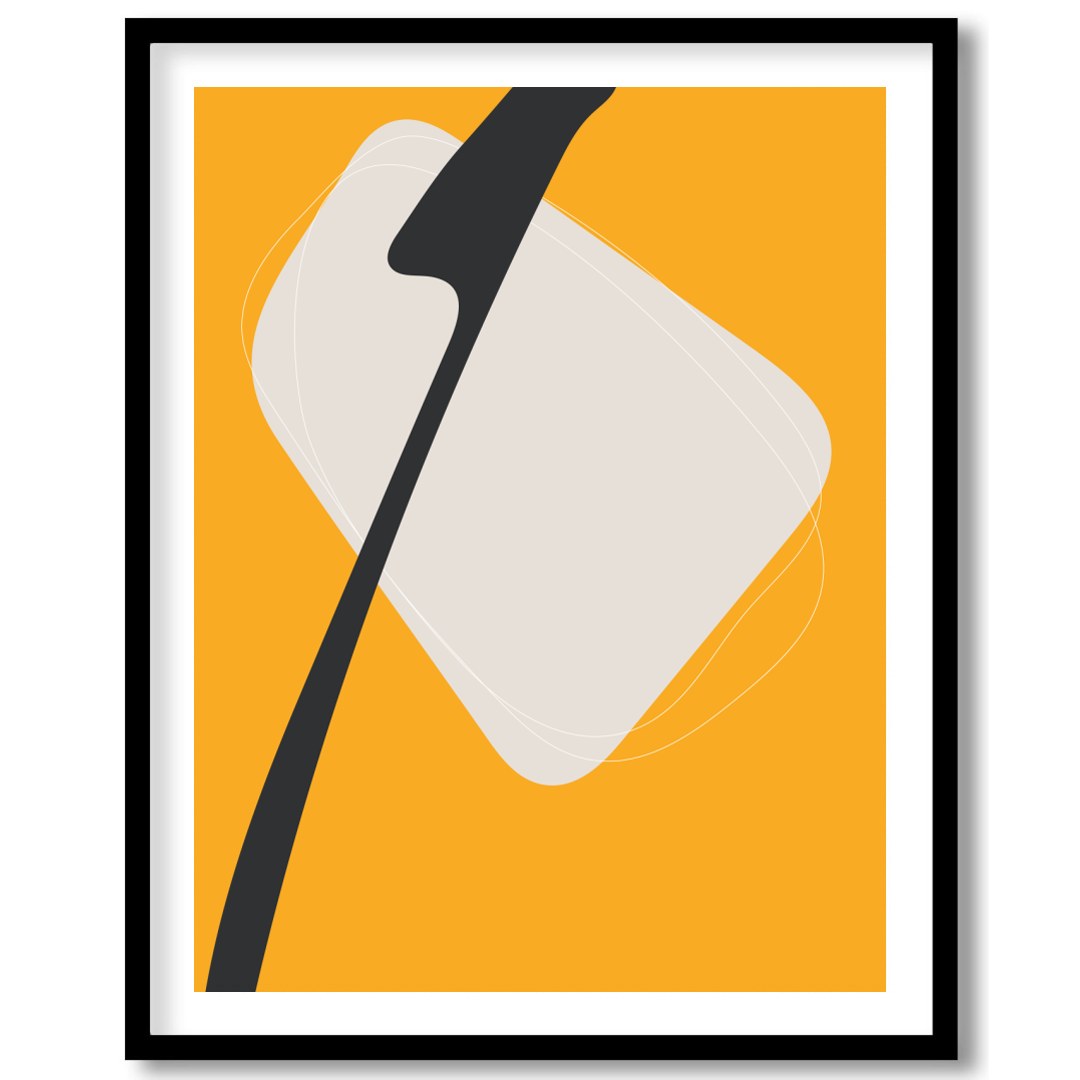 Elevate your space with this striking piece of modern minimalist art. Featuring bold shapes and a for retreat