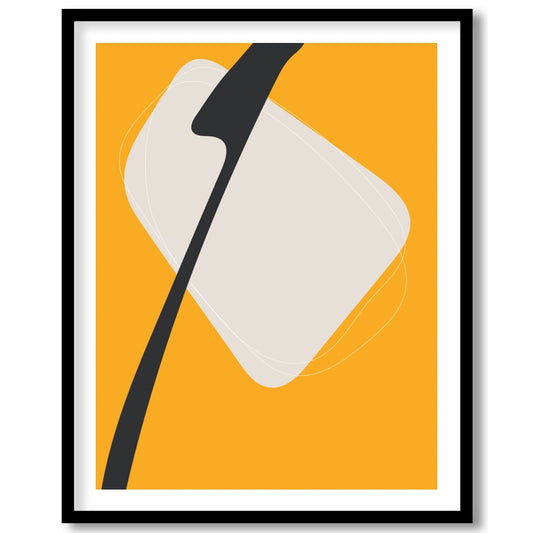 Elevate your space with this striking piece of modern minimalist art. Featuring bold shapes and a for retreat
