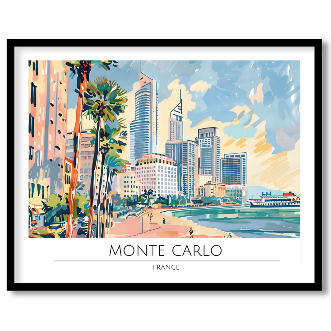 Immerse yourself in the breathtaking coastal allure with 'Monaco Skyline by the Sea,' a stunning for living-space