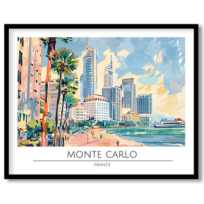 Immerse yourself in the breathtaking coastal allure with 'Monaco Skyline by the Sea,' a stunning for living-space