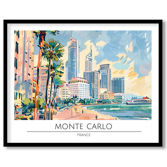 Immerse yourself in the breathtaking coastal allure with 'Monaco Skyline by the Sea,' a stunning for living-space