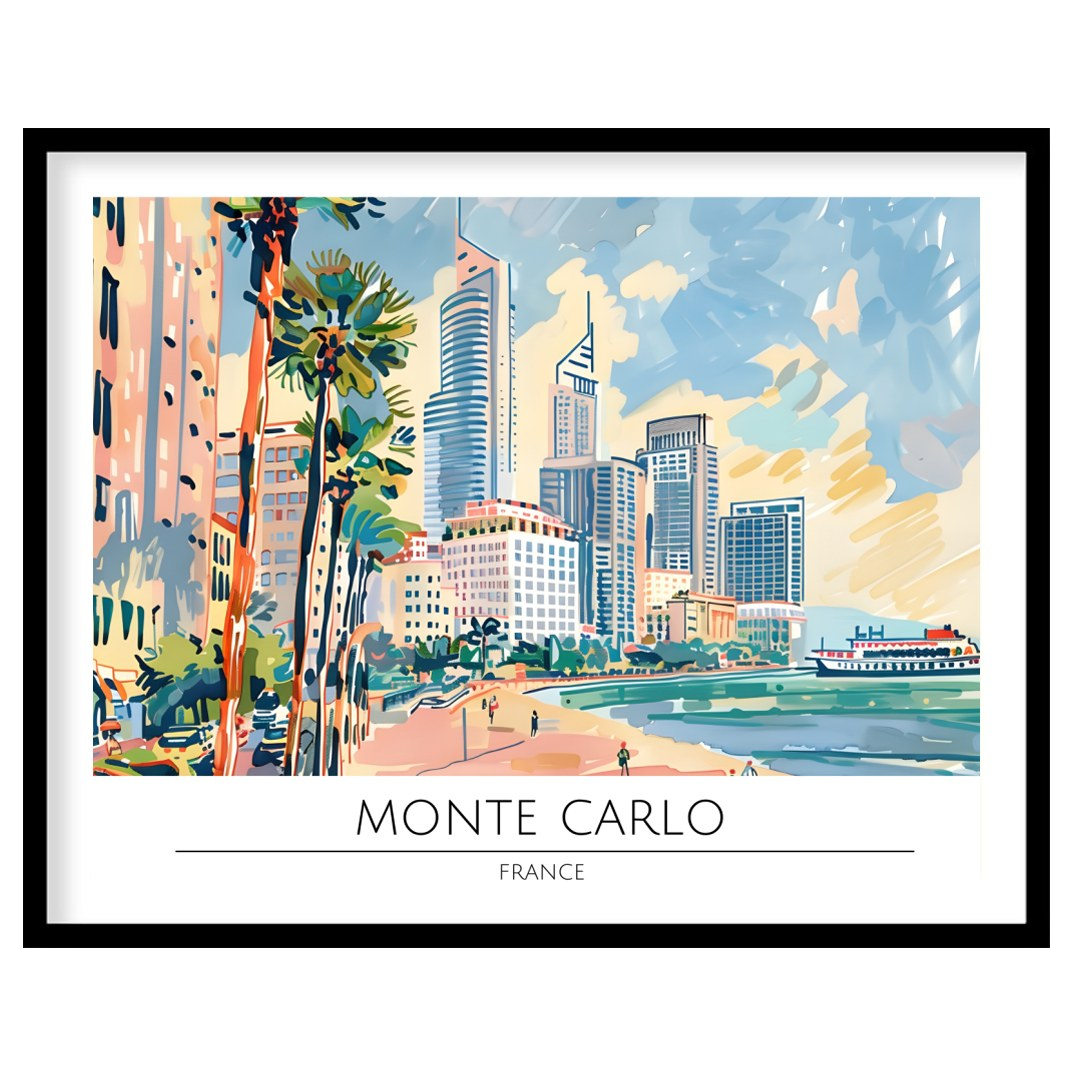 Immerse yourself in the breathtaking coastal allure with 'Monaco Skyline by the Sea,' a stunning for living-space
