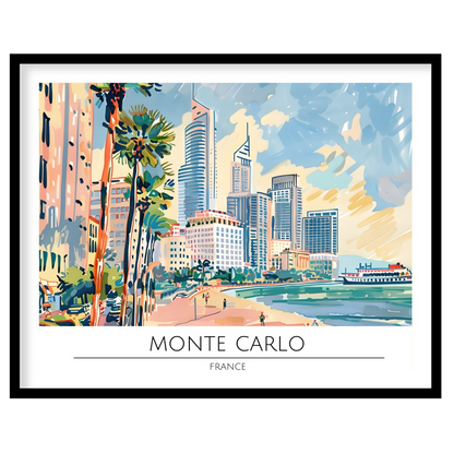 Immerse yourself in the breathtaking coastal allure with 'Monaco Skyline by the Sea,' a stunning for living-space