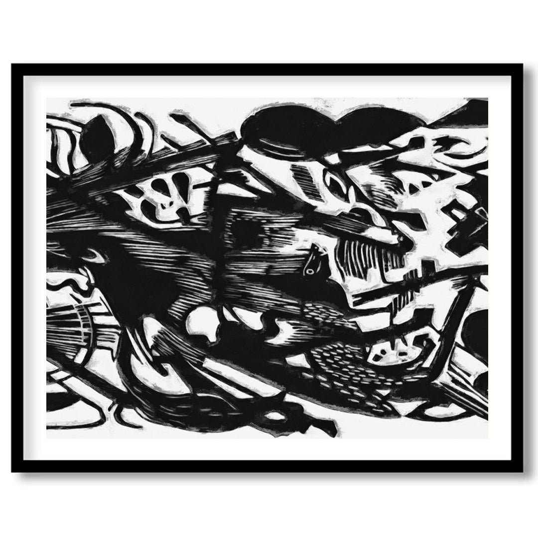 Dive into a world of dynamic contrasts with this bold monochrome abstract artwork. Its intricate for living-space