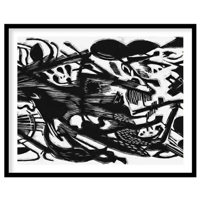 Dive into a world of dynamic contrasts with this bold monochrome abstract artwork. Its intricate for living-space