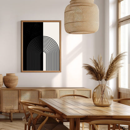 Elevate your space with this striking monochrome artwork that features a seamless blend of black for Extra Kitchen