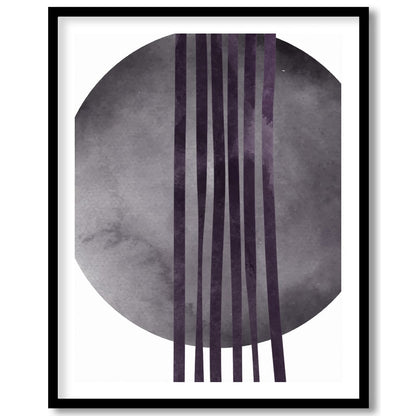 This captivating piece blends the serenity of a shadowy circle with bold linear elements. The for dwelling