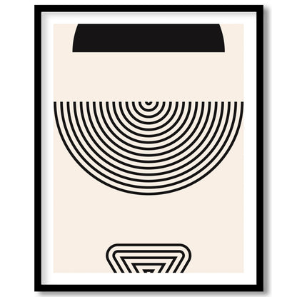 Experience the captivating balance of form with this minimalist geometric print. Featuring for sweet-home