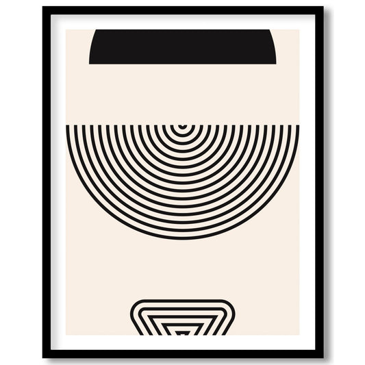 Experience the captivating balance of form with this minimalist geometric print. Featuring for sweet-home