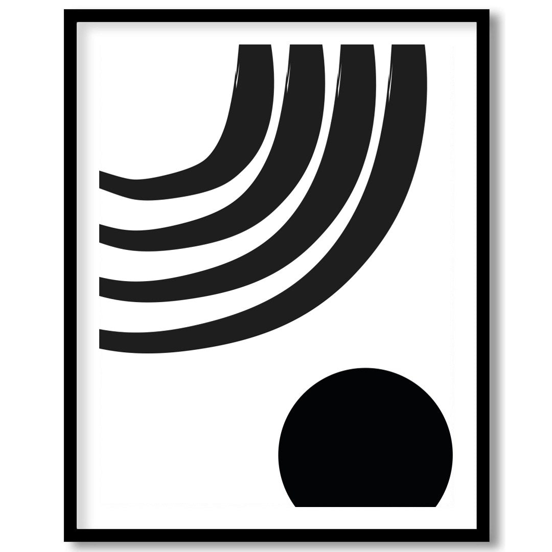Elevate your living space with this striking monochrome artwork, featuring bold geometric shapes. for haven