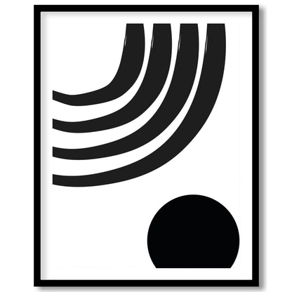 Elevate your living space with this striking monochrome artwork, featuring bold geometric shapes. for haven
