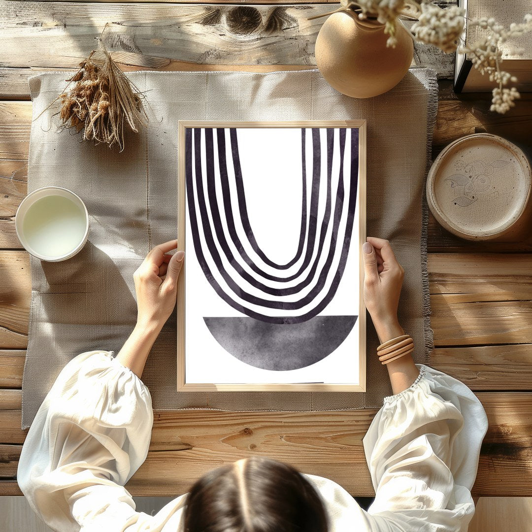 Elevate your interior space with this captivating minimalist artwork. Featuring a series of for Kitchen