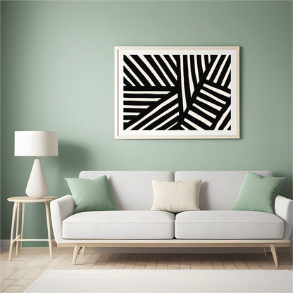 Add a bold statement to your space with this captivating black and white abstract pattern. The for Hall