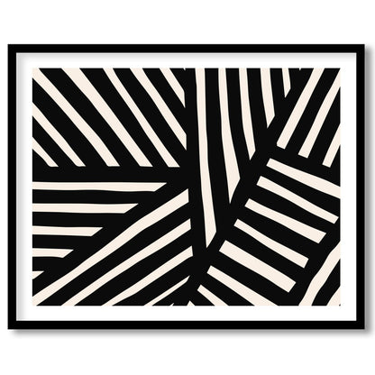 Add a bold statement to your space with this captivating black and white abstract pattern. The for space