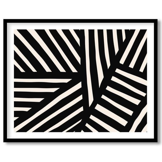 Add a bold statement to your space with this captivating black and white abstract pattern. The for space