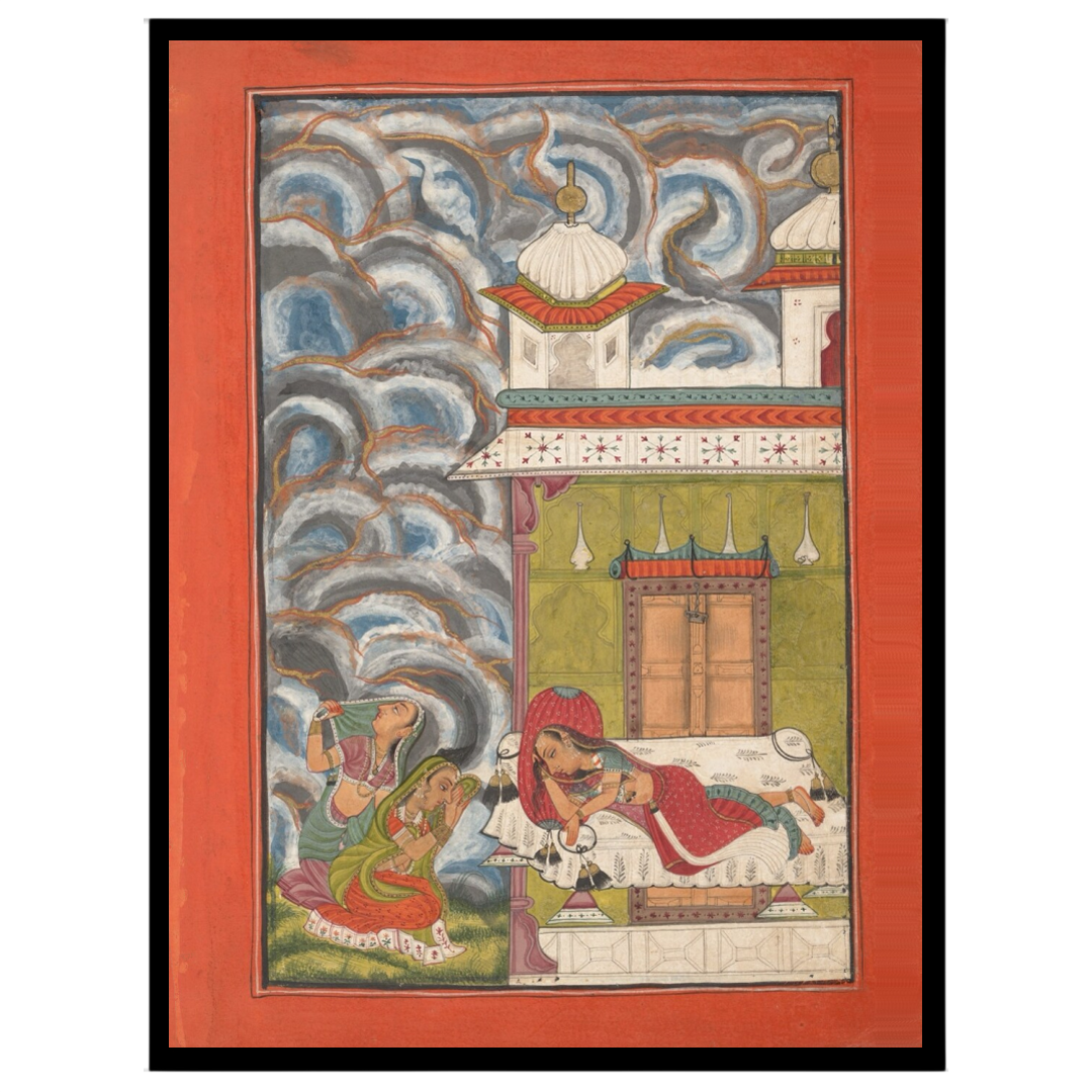 Immerse yourself in the enchanting world of Ragamala with this captivating artwork. A serene lady for gallery