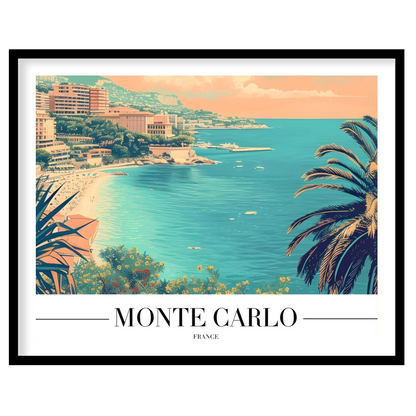 Immerse yourself in the timeless allure of Monte Carlo with this beautifully illustrated coastal for dwelling