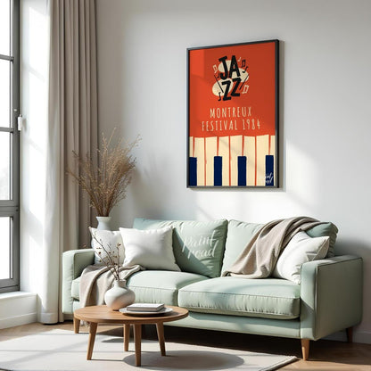 Step back in time to the golden age of jazz festivals with this evocative art print, showcasing the… for living room