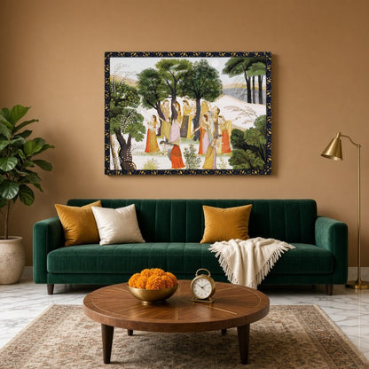 Experience the serene beauty of the moonlit forest as the Gopis embark on their divine search for for Living Room