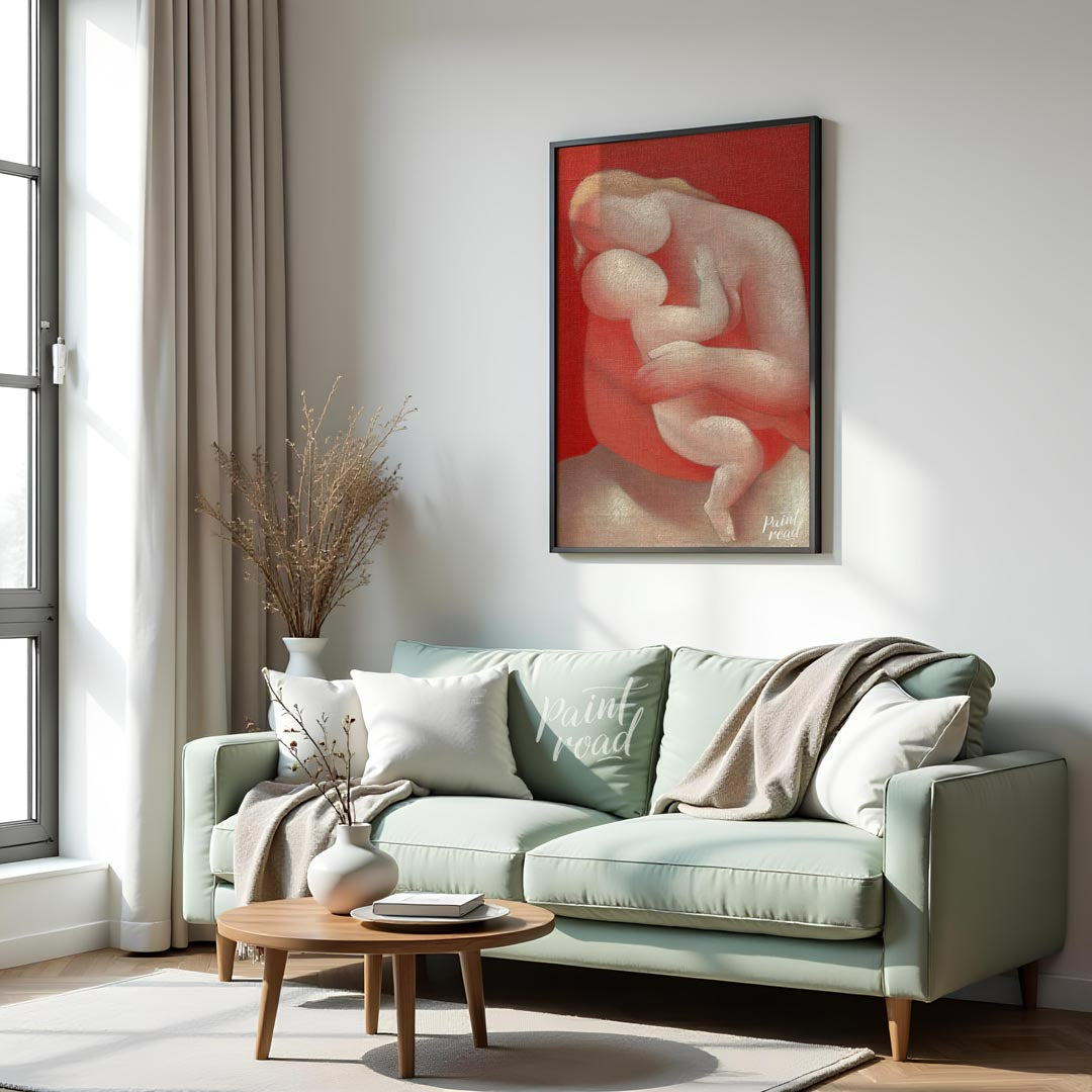 This tender and evocative painting, “Matka” (Mother) by Mikuláš Galanda, beautifully captures the u… for living room