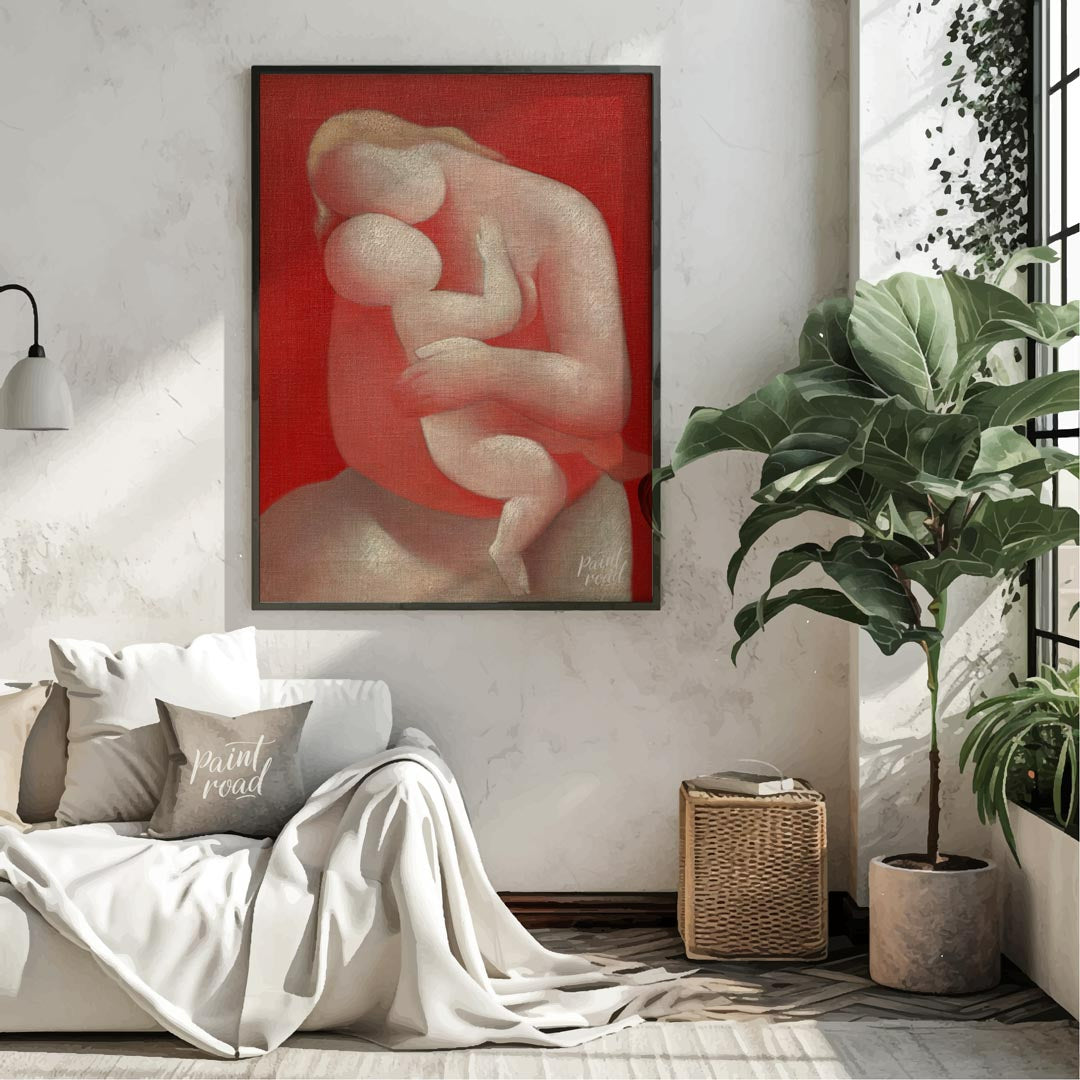 This tender and evocative painting, “Matka” (Mother) by Mikuláš Galanda, beautifully captures the u… for living room